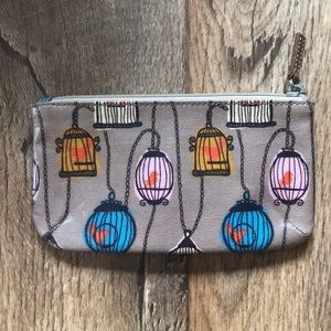 Fossil birdcage print wallet pouch